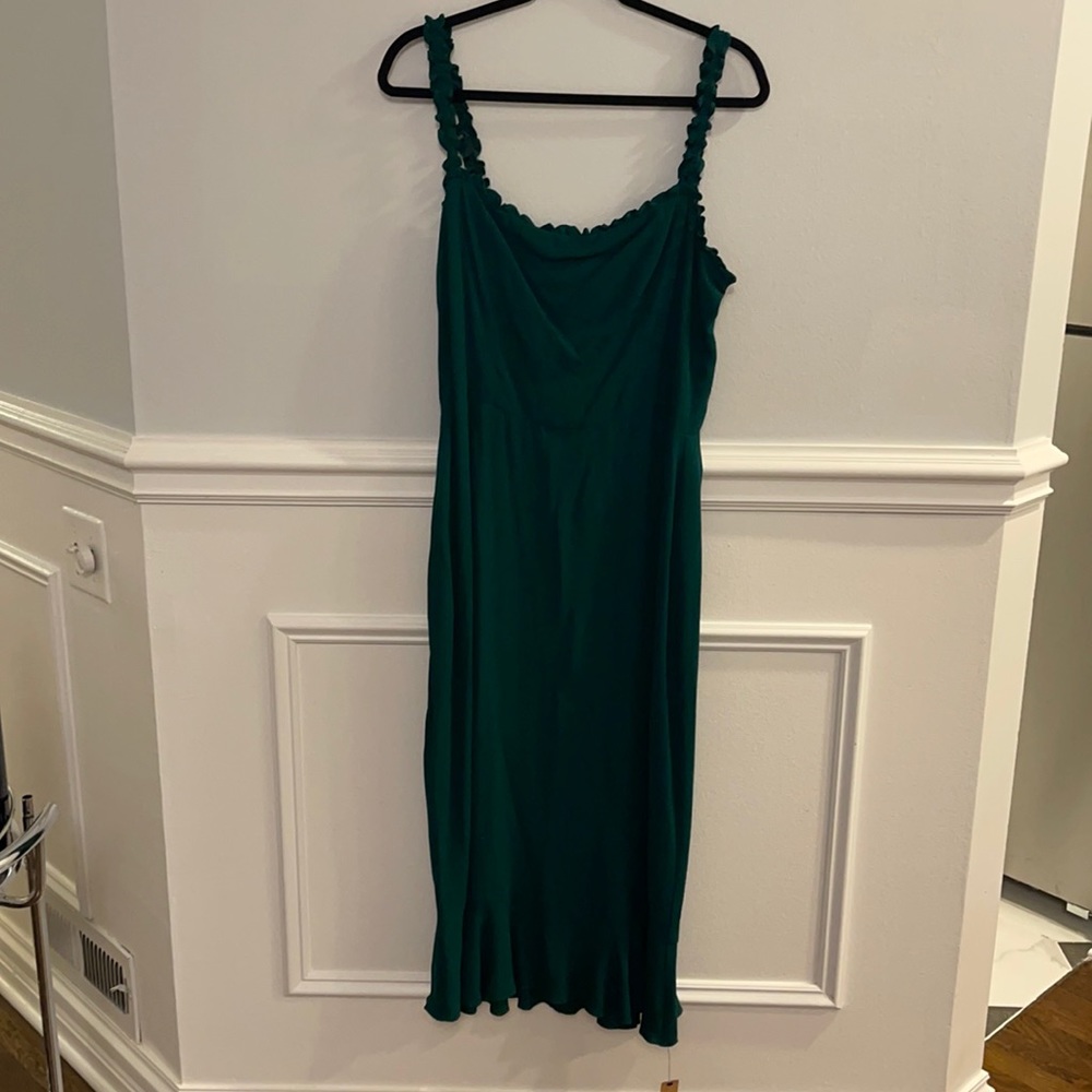 Reformation Wilshire Dress, Emerald, US women’s size 10